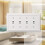 Amerelle 94T4W Continental Wallplate  4 Toggle  Cast Metal  White  1-Pack 3