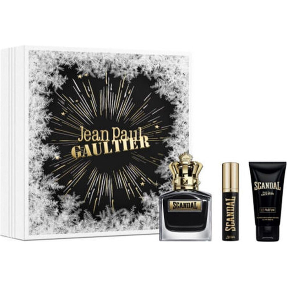 Jean Paul Gaultier Scandal Intense for Men - 3 Pc Gift Set 3.4oz EDP Spray  0.34oz EDP Spray  2.5oz Shower Gel