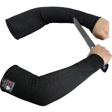 Evridwear Armstulpen, Schnittfeste Armel, Armschutz fur dunne Haut und Blutergusse, fur Manner bei der Arbeit (mittelgross, schwarz, ohne Daumenlo