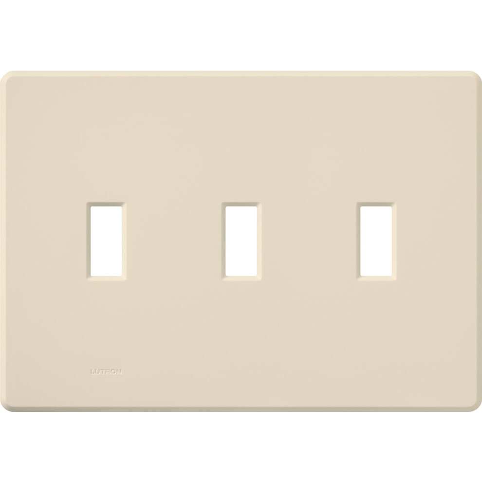 Photos - Other Electrical Equipment Lutron Fassada 3 Gang Wallplate for Toggle-Style Dimmers and Switches FG-3-LA Light Almond FG-3-LA (1-Pack)
