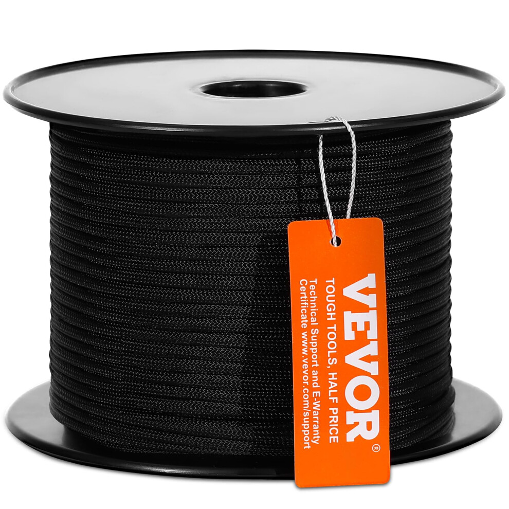 VEVOR Braided Nylon Rope  3/16 in x 1000 ft  32 Strands  720 LBS Breaking Strength Outdoor Rope  Arborist Tree Rigging Rope for Rock Hiking Camping Sw