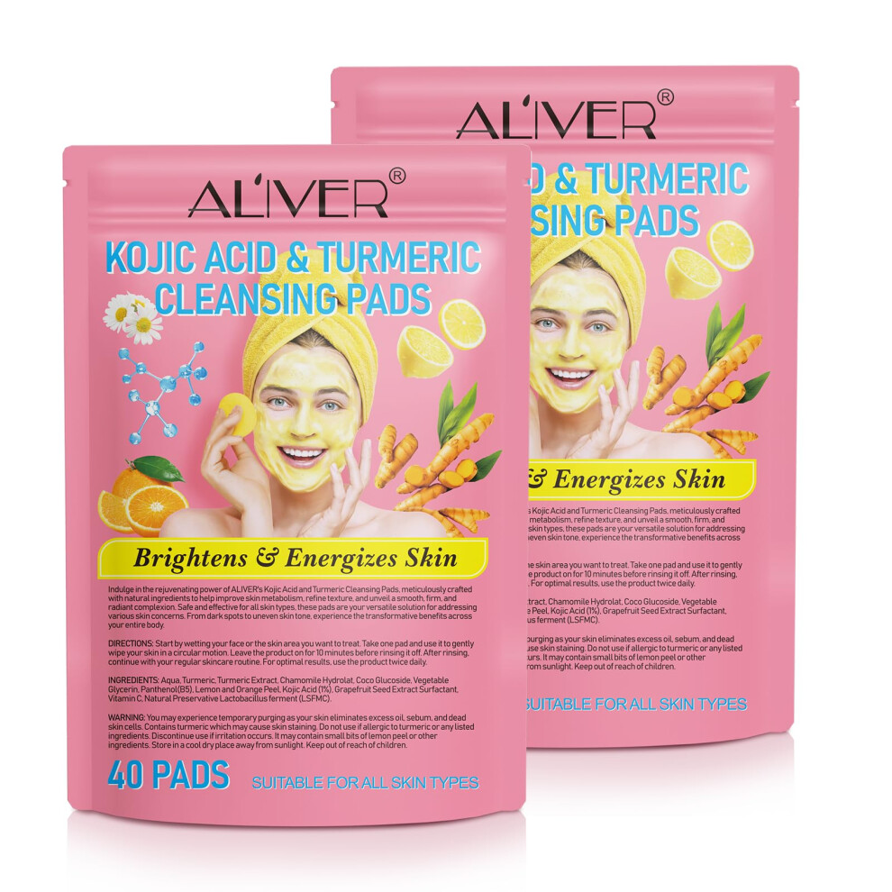 Nachrichten Dark Turmeric Cleansing Pads Turmeric Face Scrub Pads - Spot Cleansing & Exfoliation (80 Pcs)