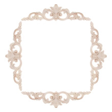 MUXSAM Carved Wood Appliques Onlays Long Wooden Decals Trim Molding Rosette Inlays for Door Wall Mantel Cabinet Door Dresser Closet Mirror Decoration