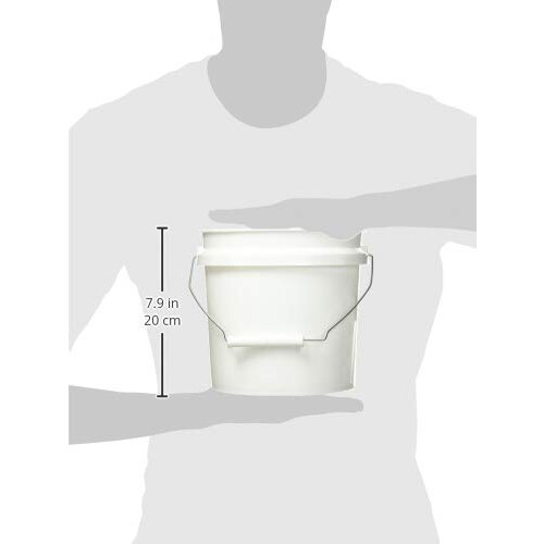 Leaktite 744456 1 gallon witte plastic emmer verf emmer/container 2