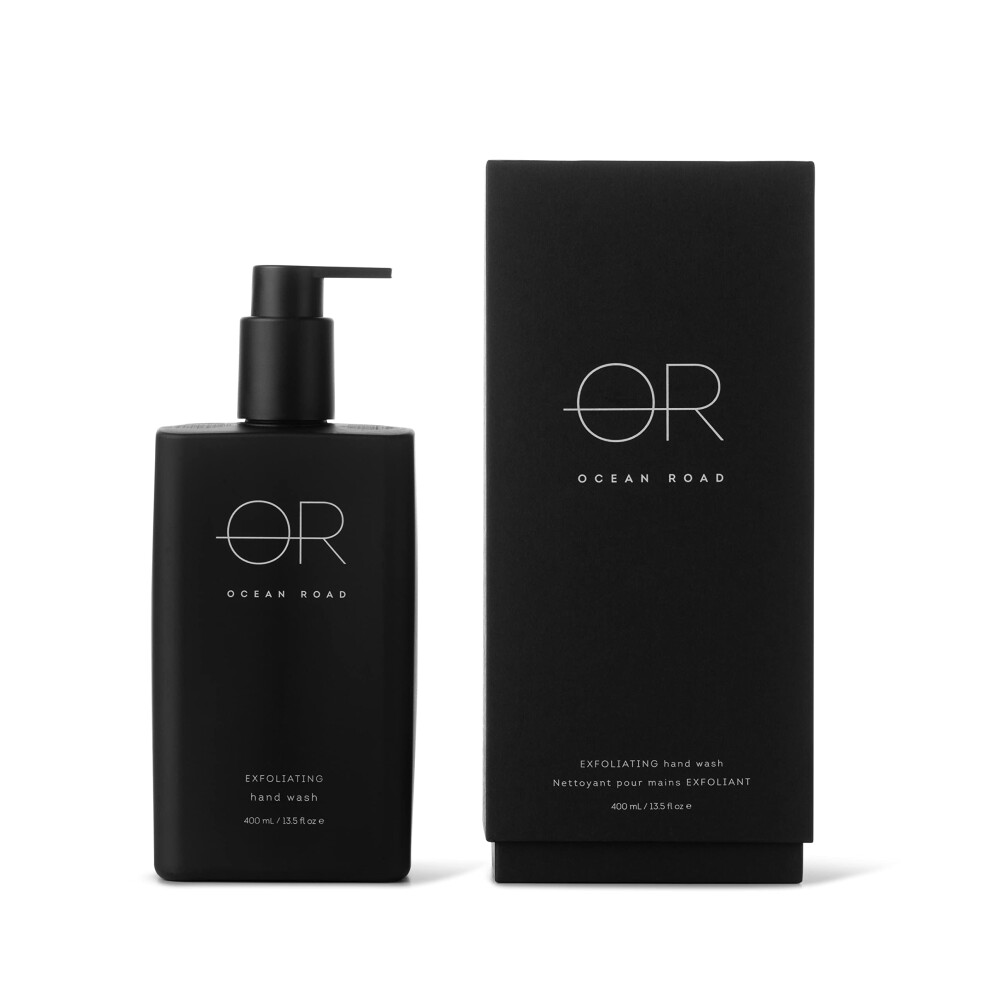Ozeanstra E Black Ocean Road Exfoliating Hand Wash 13.5 Fl Oz - Invigorating Cleanser For Soft And Smooth Hands