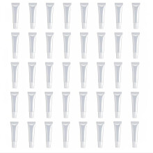 40Packs 15ML Empty Lip Gloss Tubes Clear Squeeze Lip Gloss Containers Refillable Soft Tubes Cosmetic Lip Containers for DIY Lip Gloss Balm & Travel T