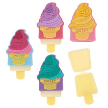Fun Express Expressions Ice Cream Lip Gloss Set - 0.04 oz Colorful Plastic Container with Lip Gloss Perfect for Kids Prize Walls & Redemption Coun