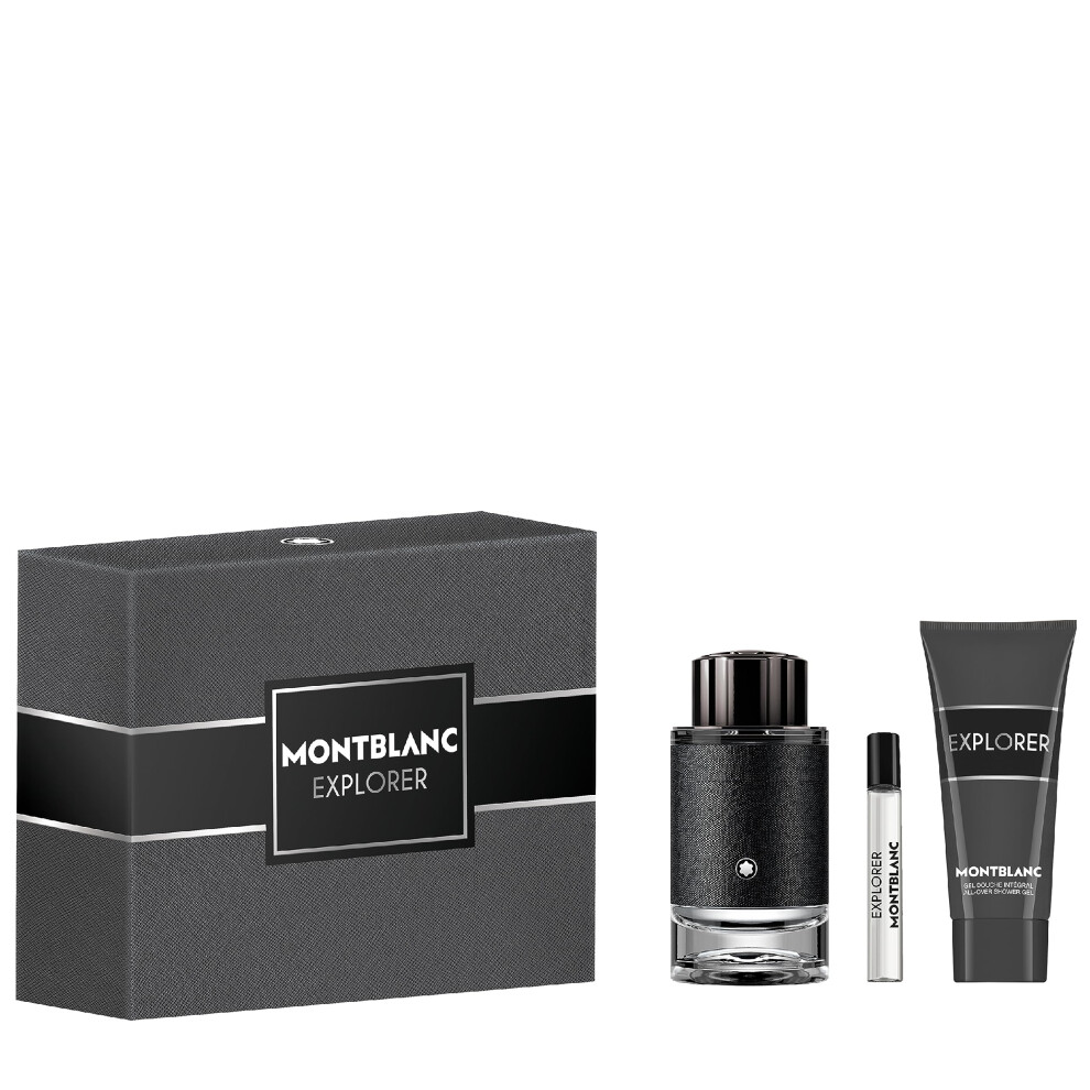 Mont Blanc Explorer by Mont Blanc for Men - 3 Pc Gift Set 3.3oz EDP Spray  7.5ml EDP Spray 3.3oz Shower Gel