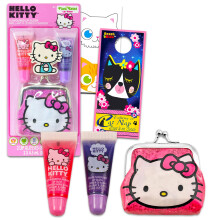 Hello Kitty Lip Balm Tubes - Bundle with 2 Hello Kitty Lip Balms in Assorted Flavors for Party Favors Plus Coin Purse Stickers More | Hello Kitty P