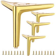 7 inch/18cm Glanzend Goud Metalen Meubelpoten Set van 4 Moderne Stijl Meubelpoten DIY Vervanging voor TV Stand Sofa Stoel Kast Kast