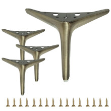 7 inch /18 cm geborsteld brons metalen meubelpoten set van 4 moderne stijl meubelpoten DIY vervanging voor tv-standaard bank stoel kast kast