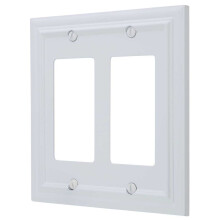 Amerelle 94RRW Continental Wallplate 2 Rocker Cast Metal White 1 db