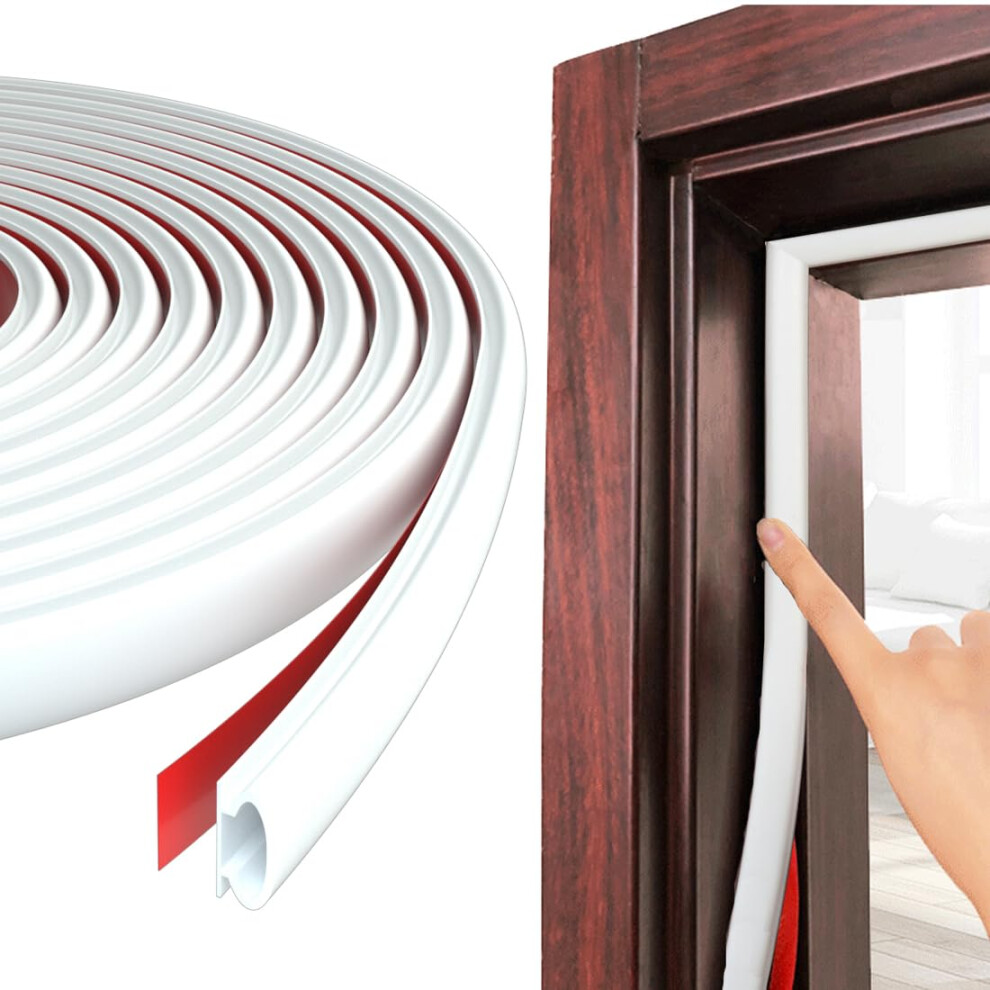 Esufeir 19.7Feet Door Weather Stripping Door Seal Strip Self-Adhesive Rubber Door Insulation Weather Strip For Window And Door Soundproofing D Shape W 614163812075