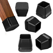 16 stk. Firkantede stolebens gulvbeskyttere med fortykkede filtpuder Silikone stolebenbetr?k H?tter til beskyttelse af h?rdttr? flisegulve M?belf