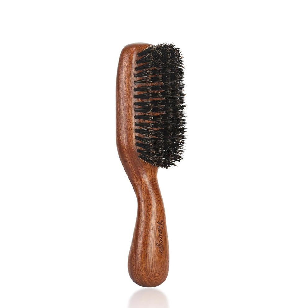 Ravego Hair Brush For Men- Slick Back Hair Brush - Boar Bristles Brush For Fine Thin Medium Hair Nature Boar Hairbrush For Beard Styling