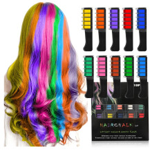 Colorful Hair Chalk Comb Temporary Bright Hair Color Dye for Girls and Kids Washable Hair Chalk for Party Birthday DIY Makeup Cosplay Look (10 Colo
