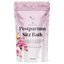 Gourmanity Comfort Sitz Bath Salt per la cura post-partum. Combinazione lenitiva di sale del Mar Morto e oli essenziali per rinfrescare il corpo.