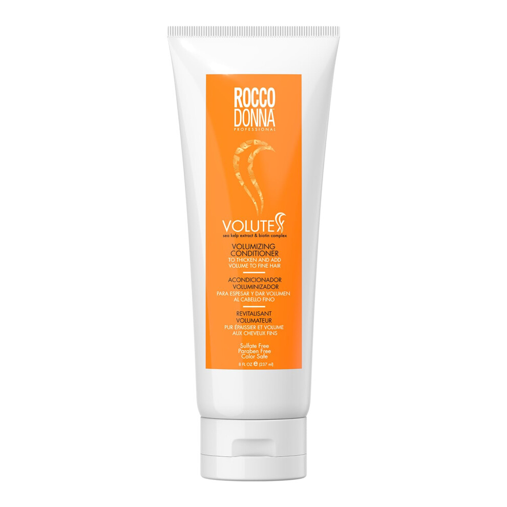 Rocco Barocco Rocco Donna Volumizing Conditioner | Lightweight Volume And Shine | With Biotin Complex And Sea Kelp Extract | 8 Oz