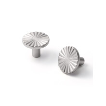 JIASENBAO 10 Pack Brushed Nickel Cabinet Knobs Satin Nickel Flat Drawer Pulls Kitchen Cupboard Bathroom Dresser Cabinet Hardware Handles Zinc Alloy