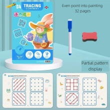 (painting) Magical Montessori Tracing Workbook Reusable Pen Control and Tracing Book
