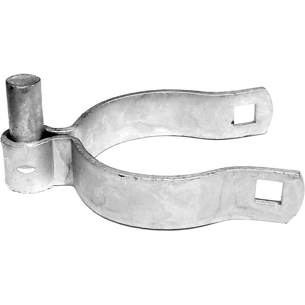 Jake Sales 2-7/8Inches Chain Link Fence Gate Post Hinge - Use For 2-7/8Inches Outside Diameter Post/Pipe - Galvanized Chain Link Post Gate Hinge - Nut 840129211495