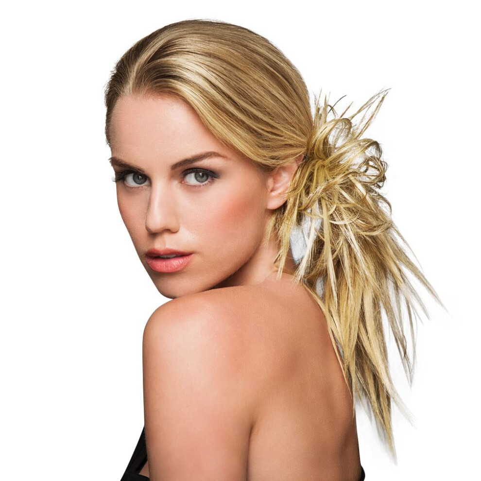Hair U Wear Hairdo Spiky Clip Textured Natural Looking Hairpiece Clip By Hairuwear - (R25-Ginger Blonde)