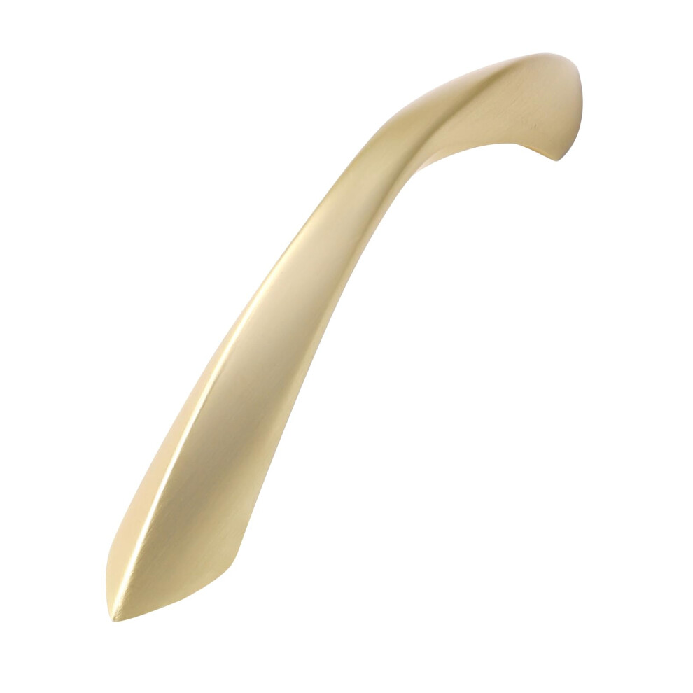Jiasenbao Brushed Gold Cabinet Pulls 3 Inch Arch Twisted Brass Handles Drawer Kitchen Cupboard Bathroom Dresser Cabinet Hardware Zinc Alloy 20 Pack 749877232526