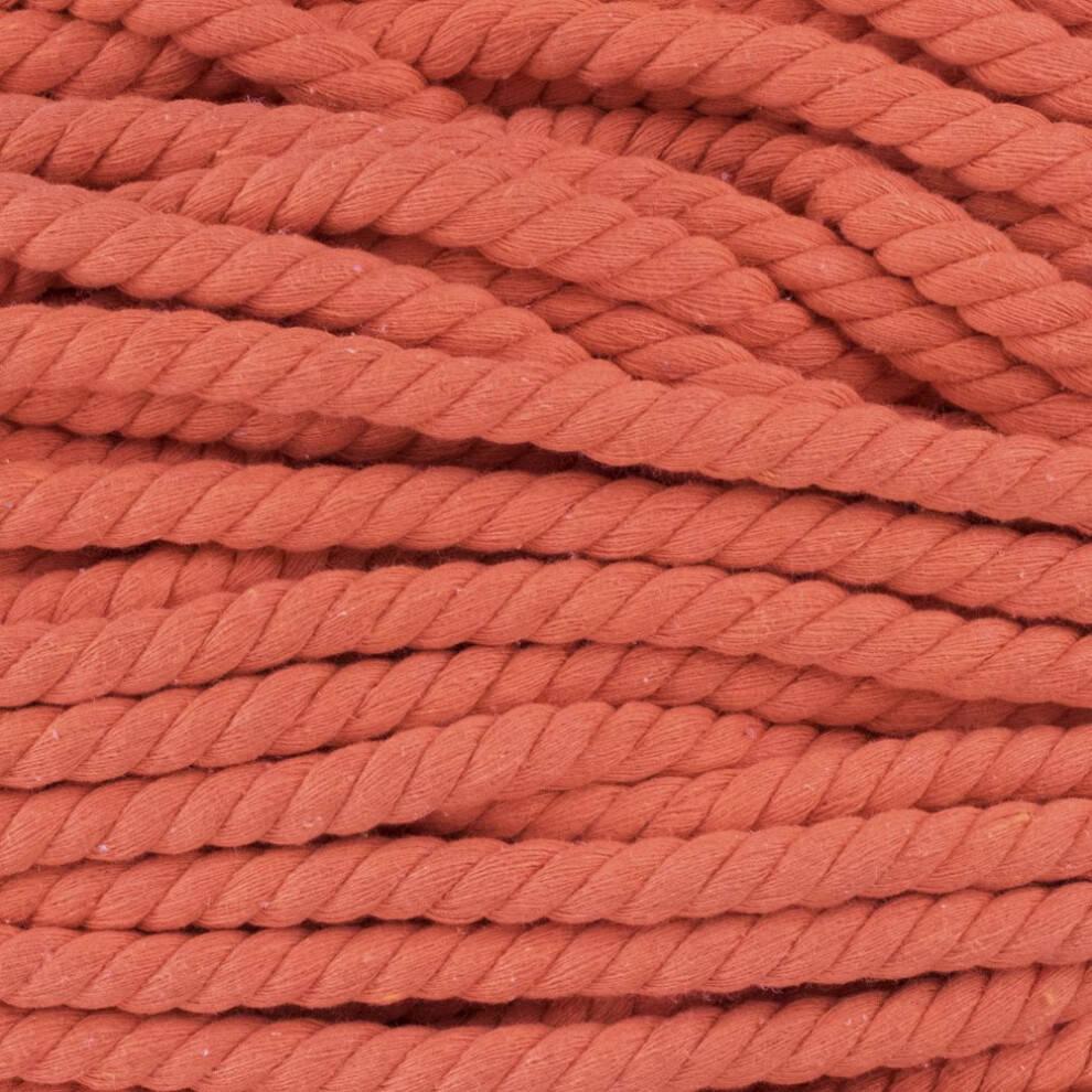 Super Soft 3 Strand Twisted Cotton Rope (Orange  1/2 Inch x 10 Feet)-image-OPC-PGFP2RX-NEW