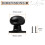 Probrico Flat Ball Single Dummy Door Knob Handles Black Left Right Handed Door Knobs Pull  6 Pack 3