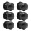 Probrico Flat Ball Single Dummy Door Knob Handles Black Left Right Handed Door Knobs Pull  6 Pack 1