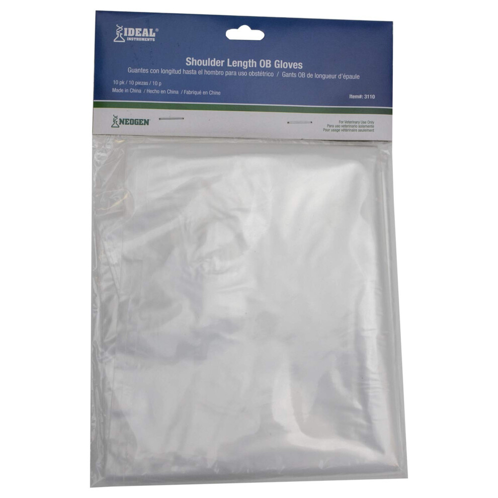 Neogen Corporation 3110 Confezione Da 10 Guanti Ob Trasparenti Da 1,25 Mil, Lunghezza Spalle-image