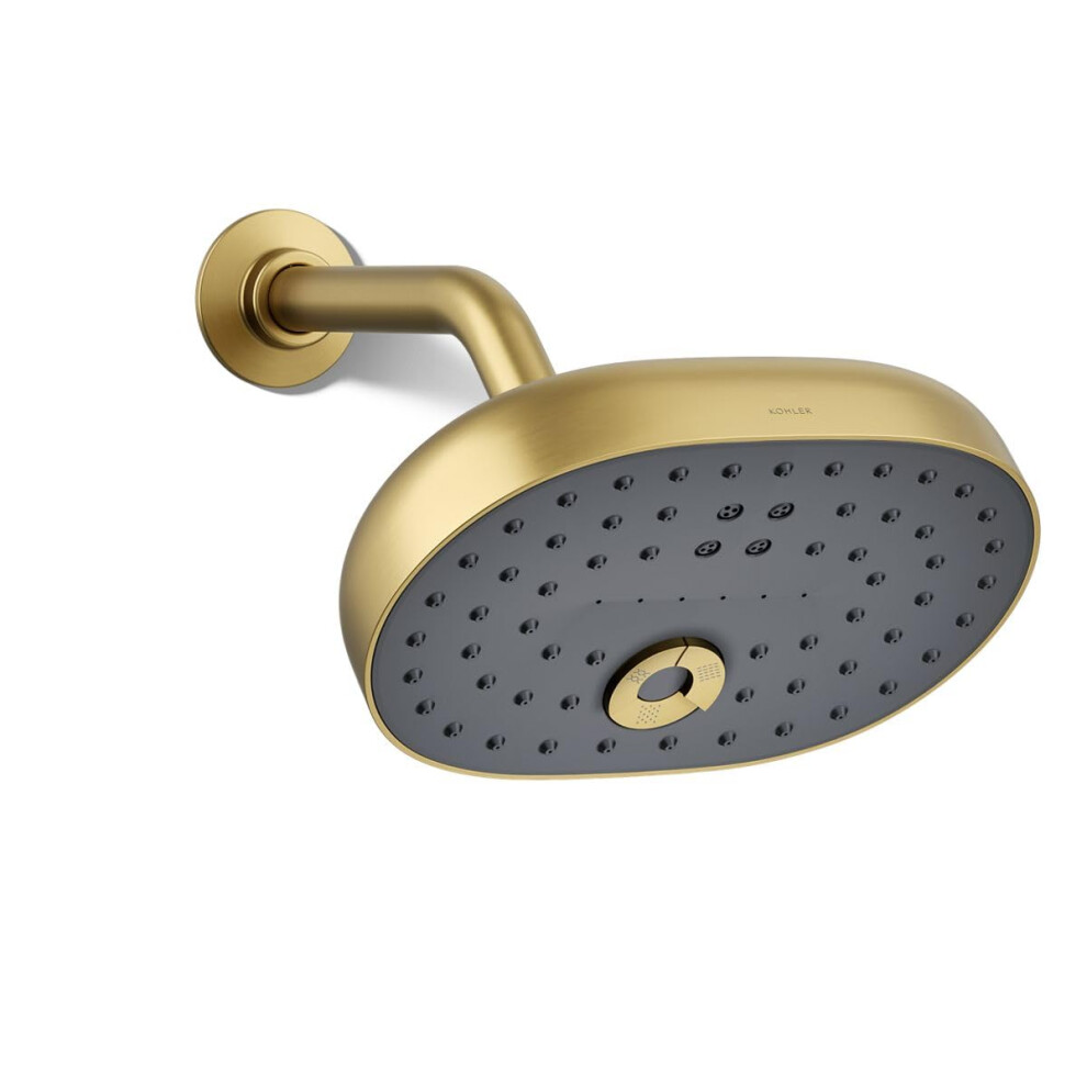 Photos - Shower System Kohler 26290-G-2MB Statement Three-Function SHOWERHEAD Maximum Spray Performance with Mode Selector Buttons Vibrant Brushed