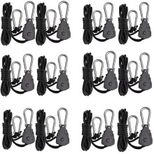 zazzy 6-Pairs 1/8 Inch Adjustable Rope Hanger for Grow Light Grow Light Hanger Heavy Duty Ratchet Tie Down Strap with Reinforced Gear Heavy Duty Ro