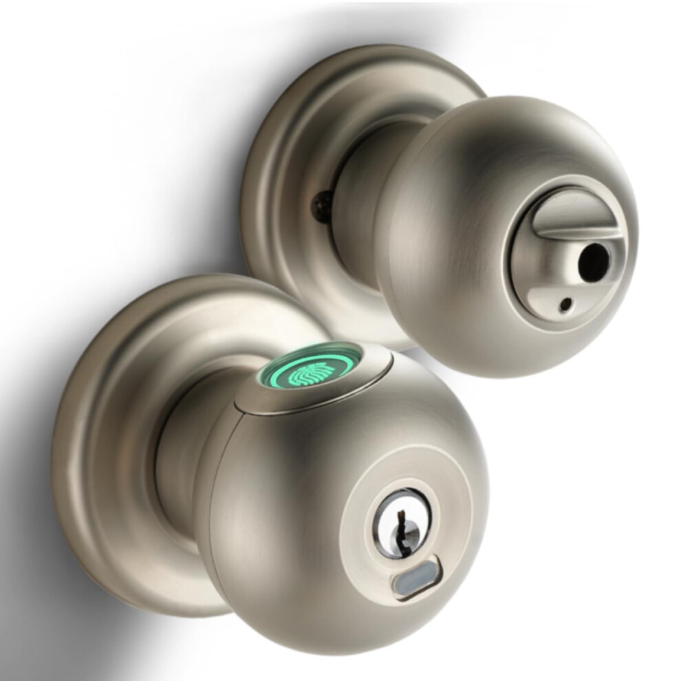Fingerprint Door Lock Smart Fingerprint Door Knob With Lock Biometric Door Lock Keyless Thumbprint Entry Door Lock For Bedrooms Hotels Apartments 781108243642