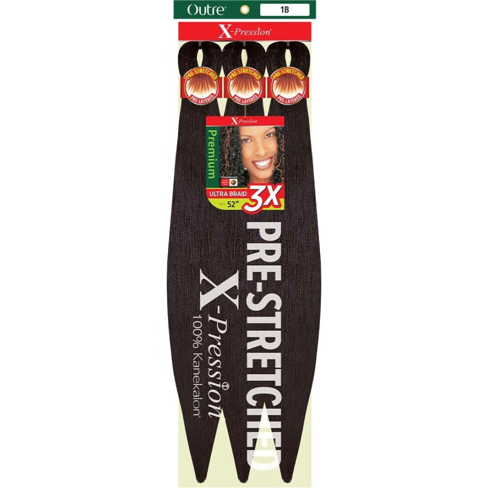 Unisex Not,Specified Multi Pack Deals! Outre Synthetic Hair Braids X-Pression Kanekalon 3X Pre Stretched Braid 52"""" (1-Pack M4/27/613)