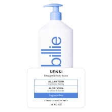 Billie Sensi Ultra-Gentle Women's Body Lotion Fragrance-Free Allantoin & Aloe Vera 18 fl oz