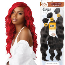 Sensationnel Curls kinksandco synthetische bundels - glam body multibundle snelgeweven haar voor natuurlijke 3c tot 4c haartexturen (14 16 18 inch 2