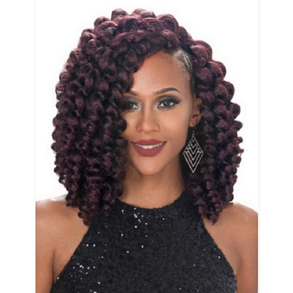 Zury Unisex Royal Synthetic Hair Crochet Braids V8.9.10 Rod Set 1Pack Enough (Som Burg)