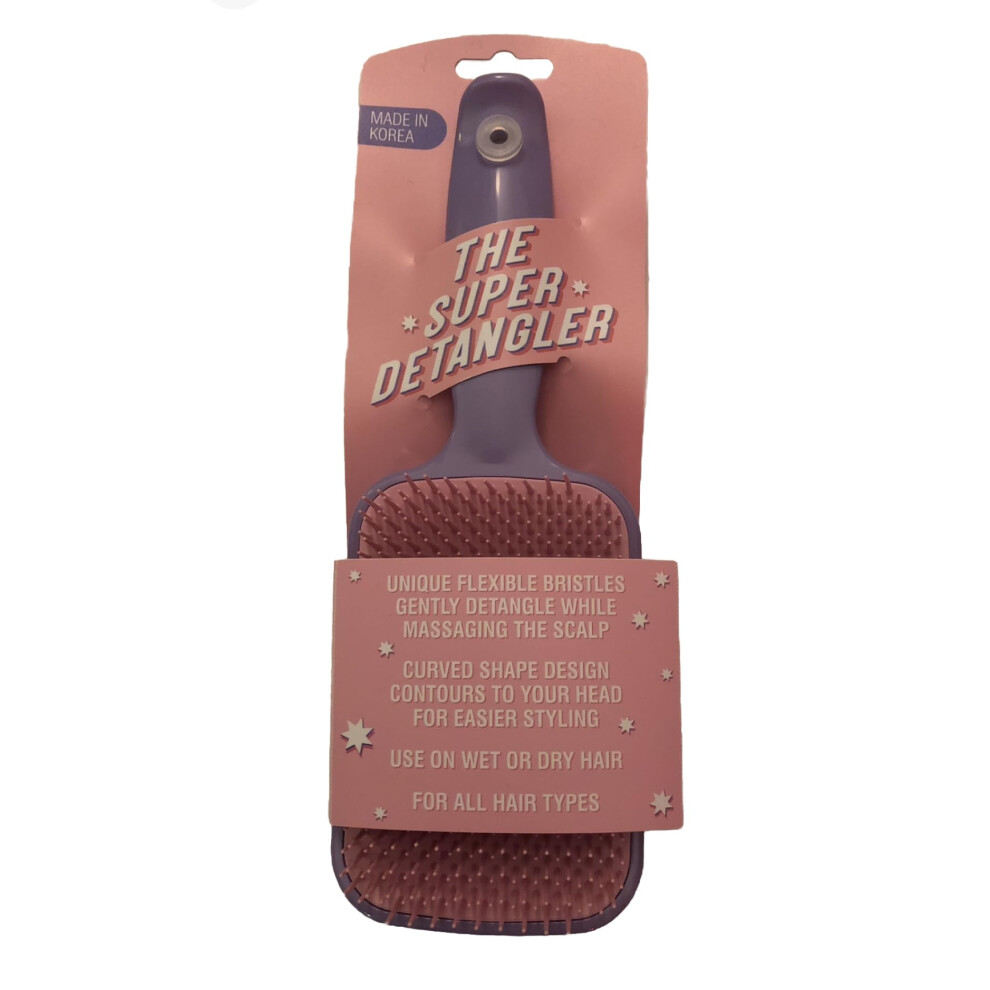 Swissco Pink/Purple The Super Detangler Hair Brush By (Retro Color Block & Purple)