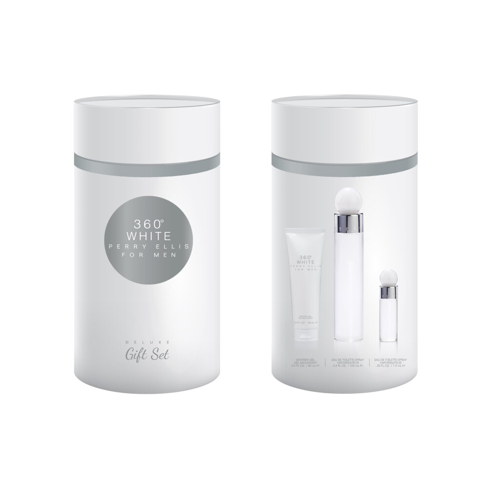 Coffret cadeau 3 pi   ces Perry Ellis 360 White pour homme