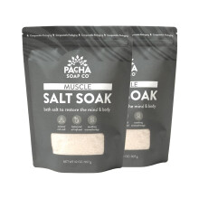 Pacha Soap Co Muscle Salt Soak Lugnande Bath Soaking Aid 2 Pack 32 oz styck