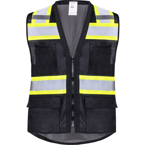 Protectx Hi-Visibilit Solid Front Mesh Back Safety Gite