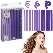 Expressions 18pc Flexible Curling Rods Lavender Hair Curlers for Women In Assorted Sizes - Curly Hair Products For Spiral Curls & Waves| Classic Hair