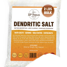 DENDRITISCHE Salz (2 lbs / 32 oz) Premium Feinkörnig für Badesalze, Peelings, Milchbäder & mehr | 1 bis 5 lbs