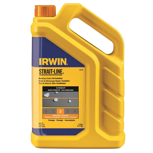 IRWIN Tools STRAIT-LINE Standard Marking Chalk 5-pound Fluorescent Orange (65105)