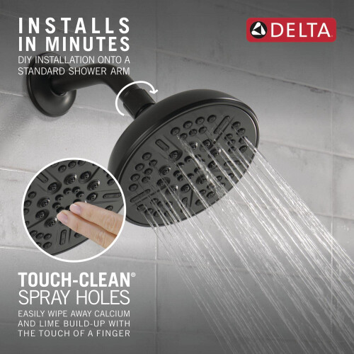 DELTA 75898CBL Universal Components Shower Head  Matte Black 2