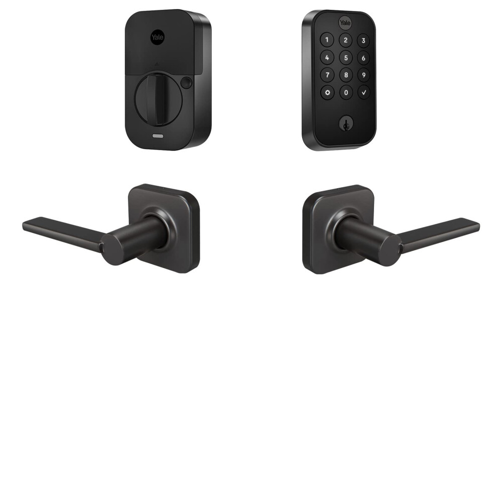 Yale Assure Lock 2 Keypad With Bluetooth And Valdosta Lever In Suede Black