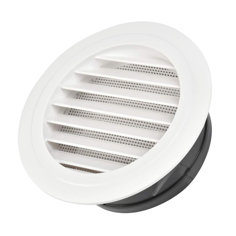Grille d'a   ration ronde FOCCTS de 8 pouces en ABS, grille de ventilation blanche avec moustiquaire int   gr   e pour cuisine, salle de bain, bureau