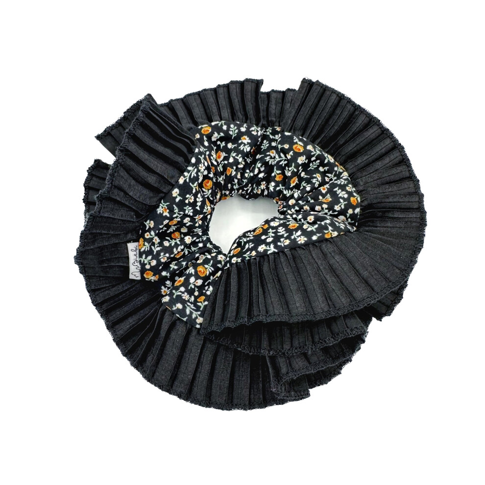 Mybiebi Maxi Scrunchies Dla Kobiet, Dziewczat I Dzieci. Dwuwarstwowe Opaski Do Wlosw, Plisowane Wzory. Ekskluzywna Wielokolorowa Wstazka W Wersj-image