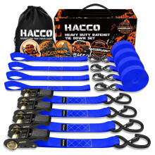 Haccoplanet Ratchet rgztopntok 2340 font trsi szilrdsg 4db 1 hvelyk x 16 lb megktheto szj kszlet prnzott fogantykkal s bevonatos S ka